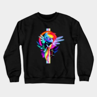 Synthwave Rainbow Dash Crewneck Sweatshirt